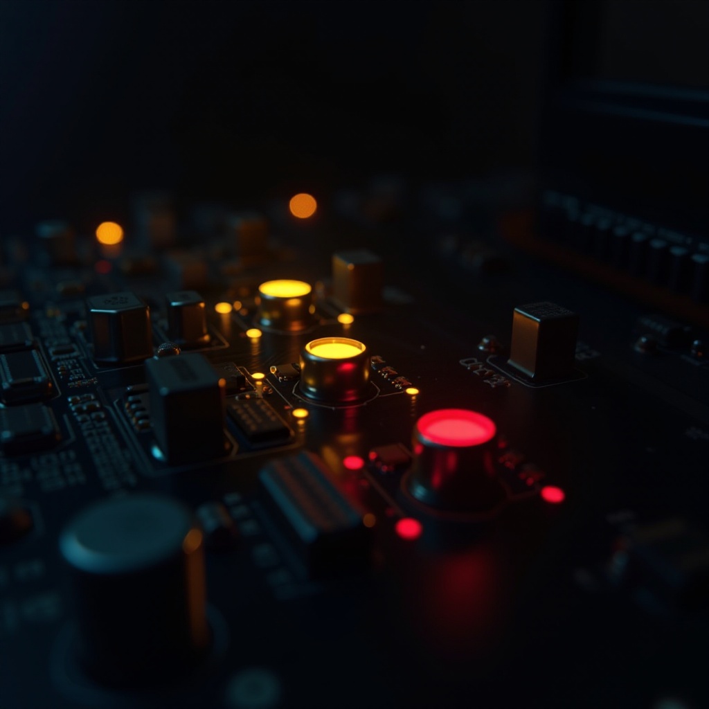 lampu kuning dan merah pada motherboard