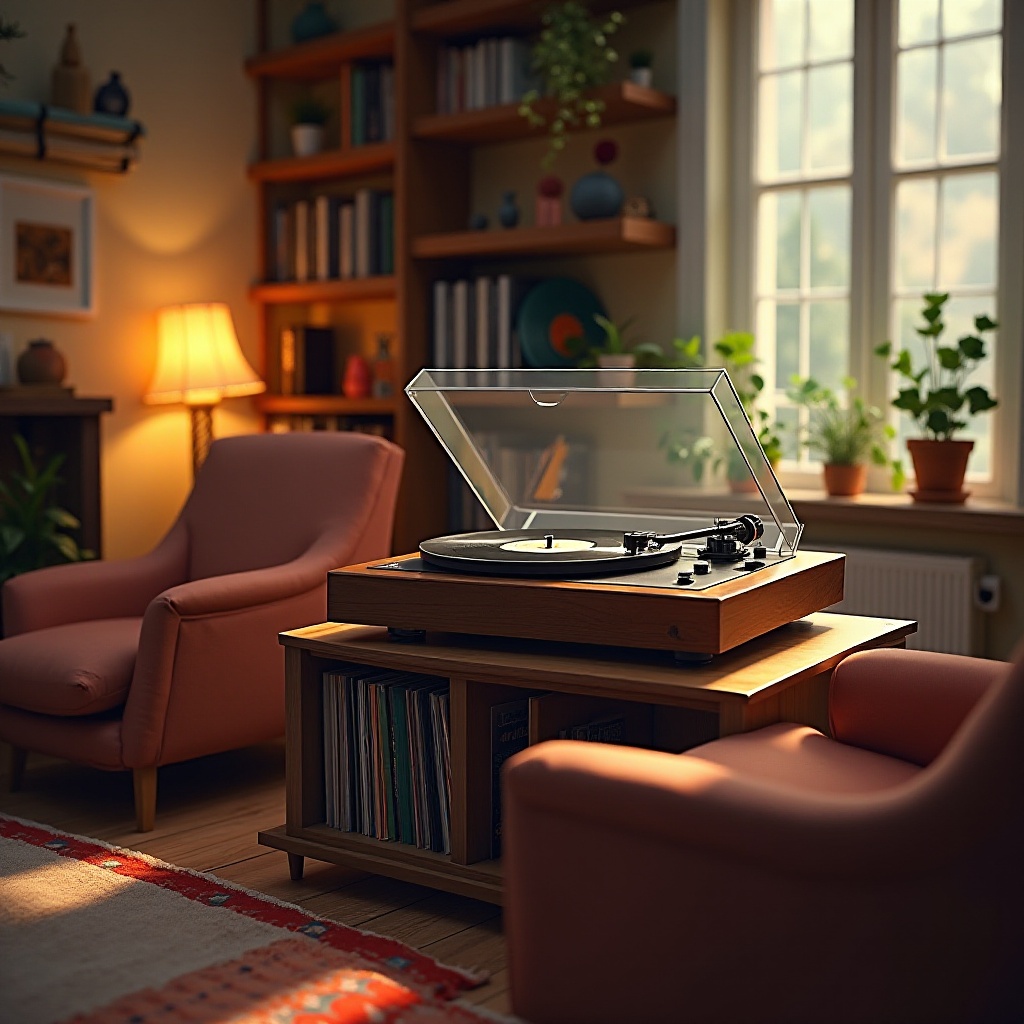 configuración de tocadiscos en casa