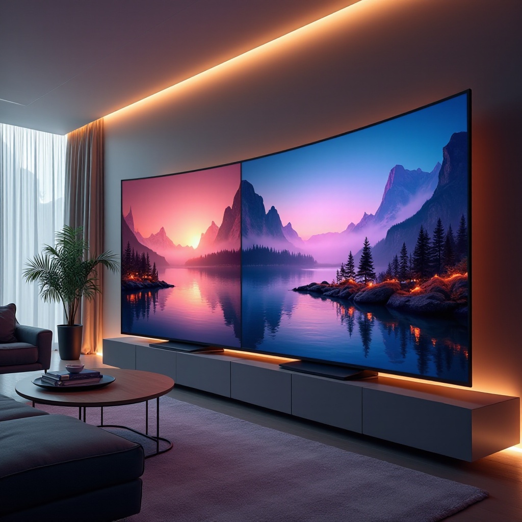 televisi melengkung vs datar