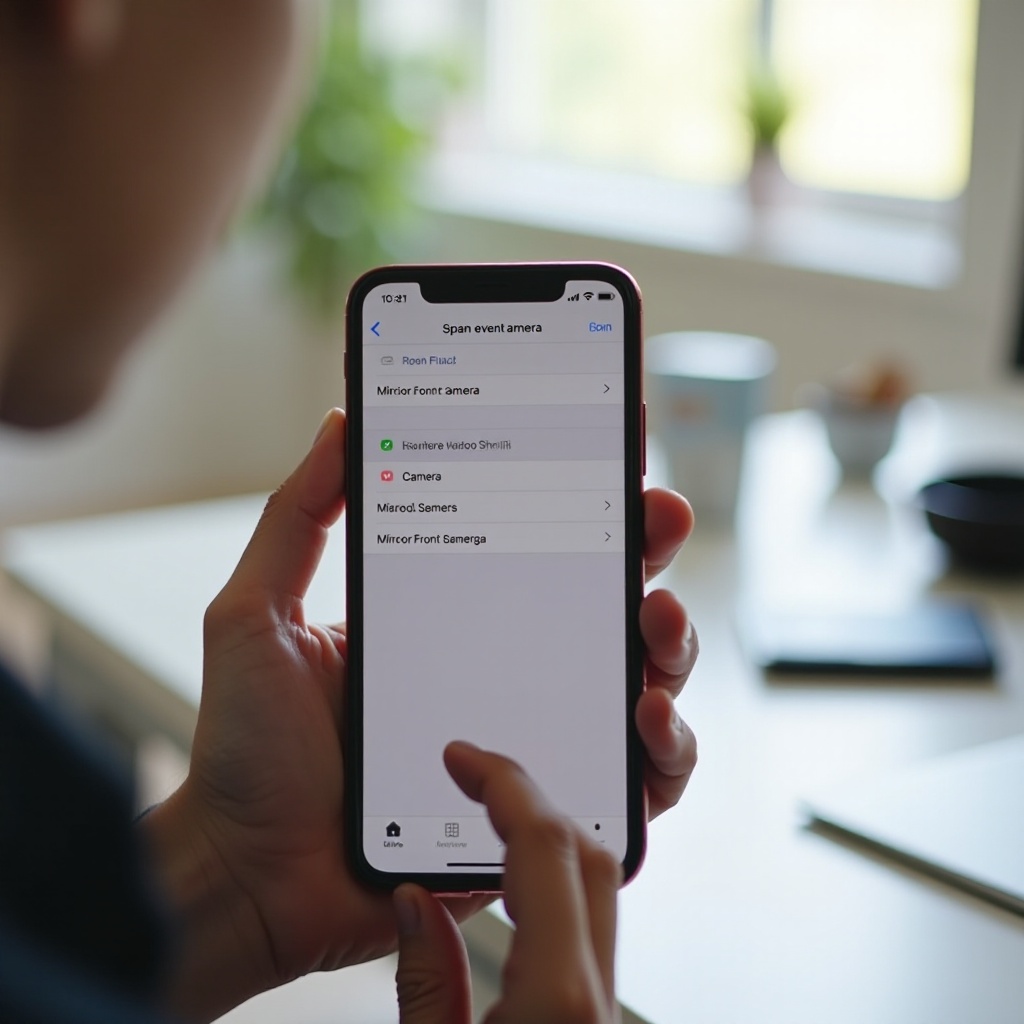 iPhoneで反転したカメラを解除する方法