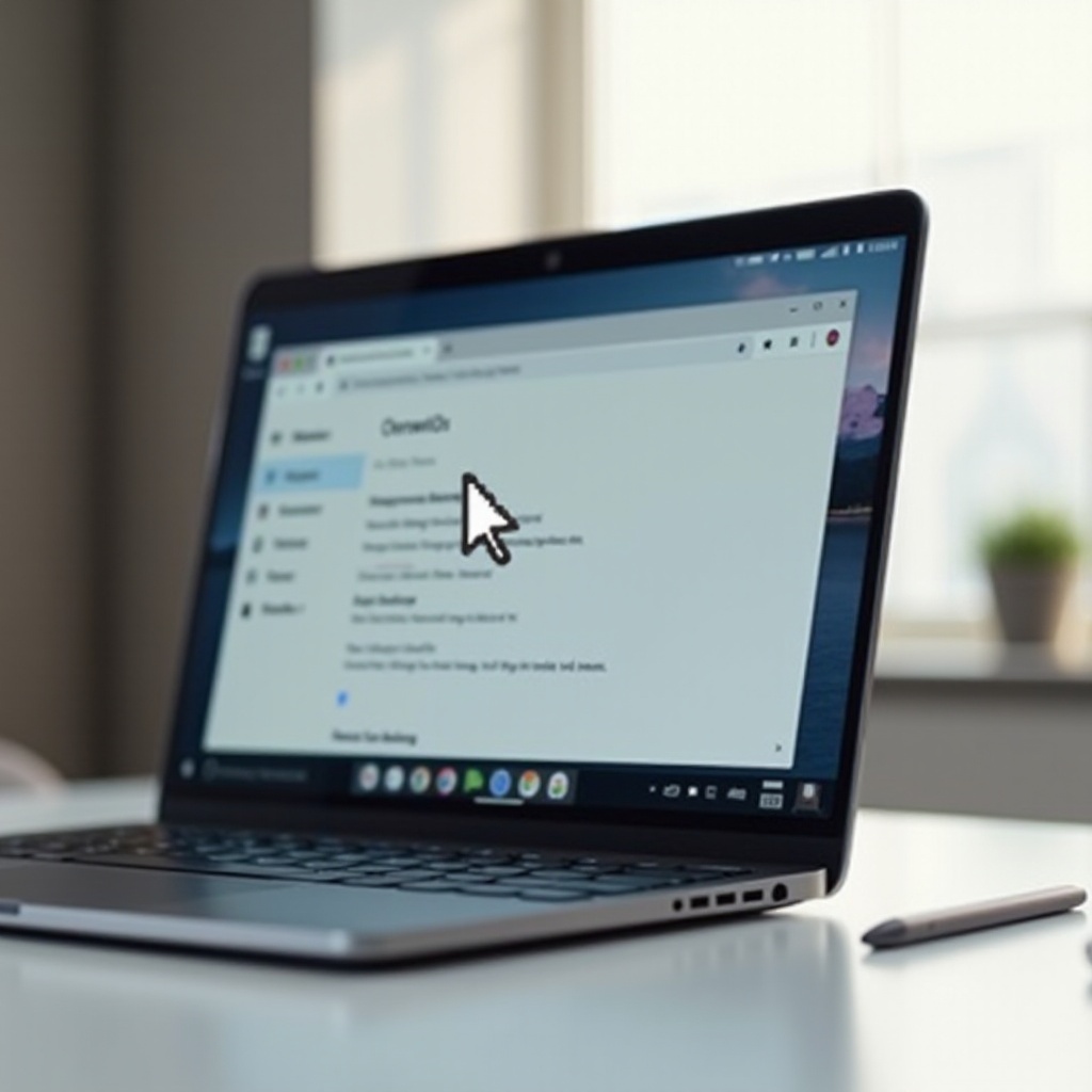 jak powiększyć kursor myszy na Chromebooku