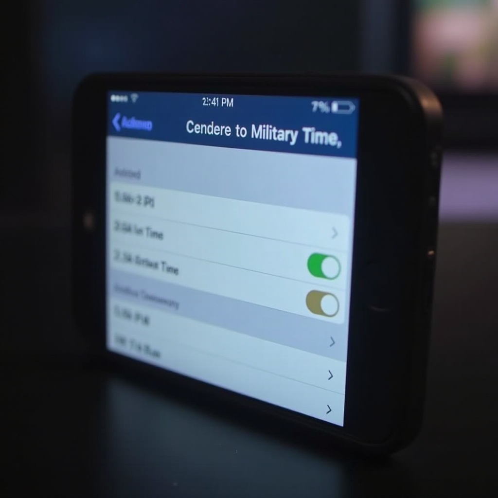 cómo cambiar el iPhone a horario militar
