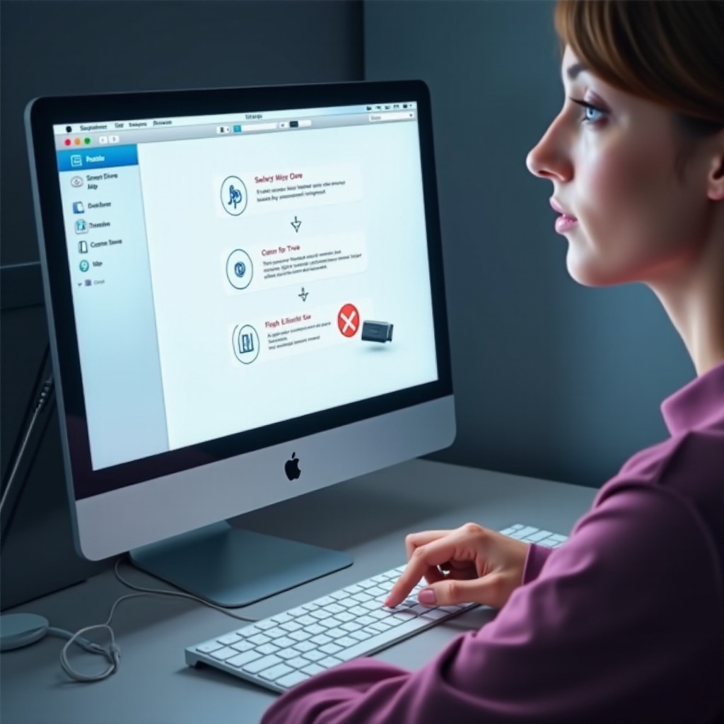 как извлечь флешку на Mac