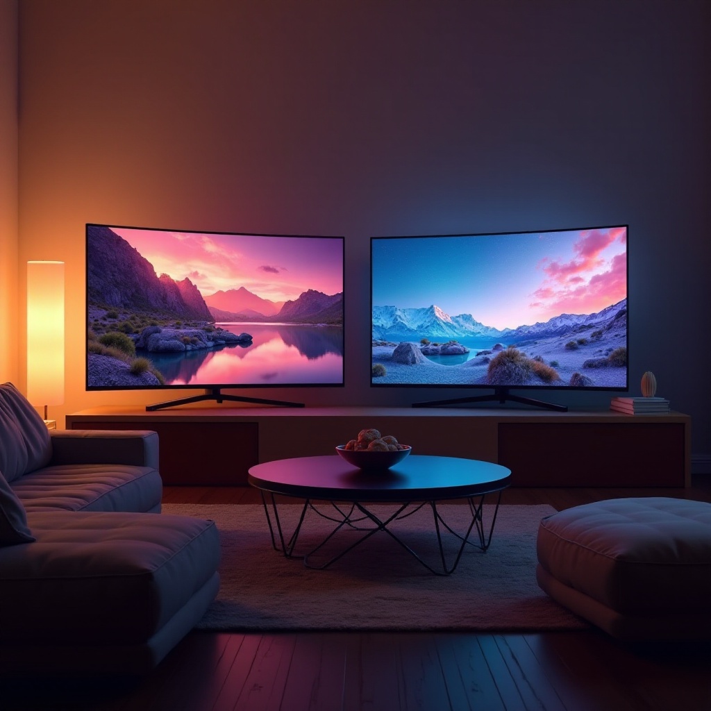 曲面テレビ対平面