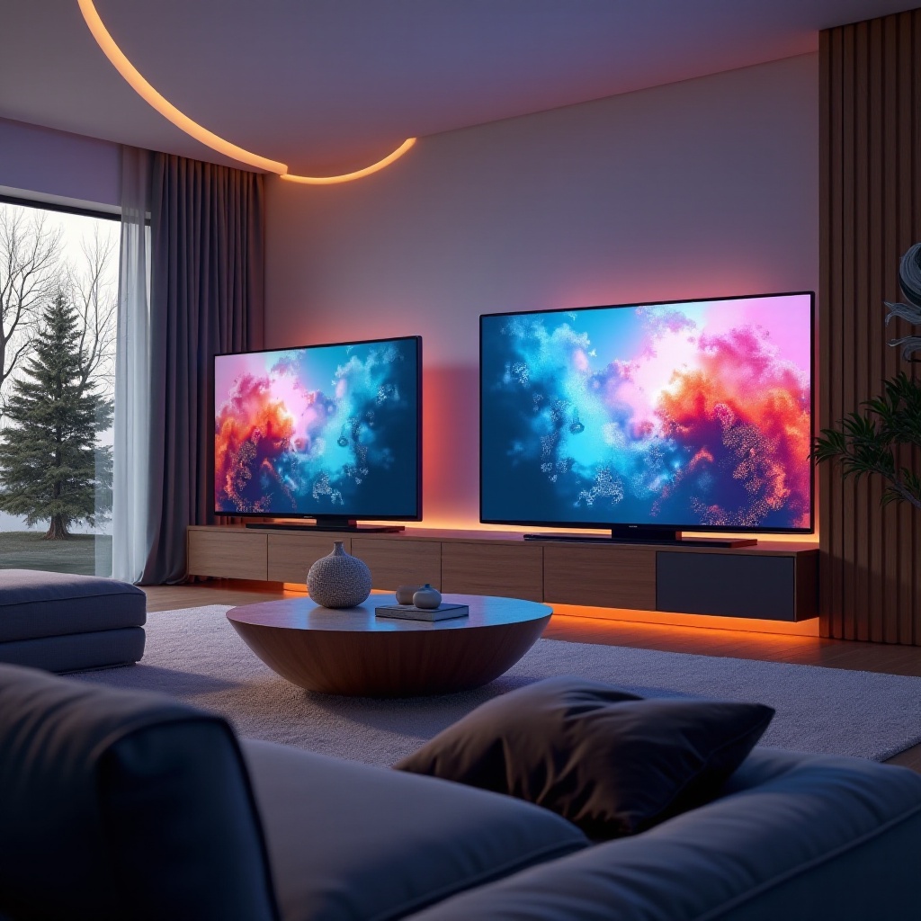 telewizor zakrzywiony a płaski