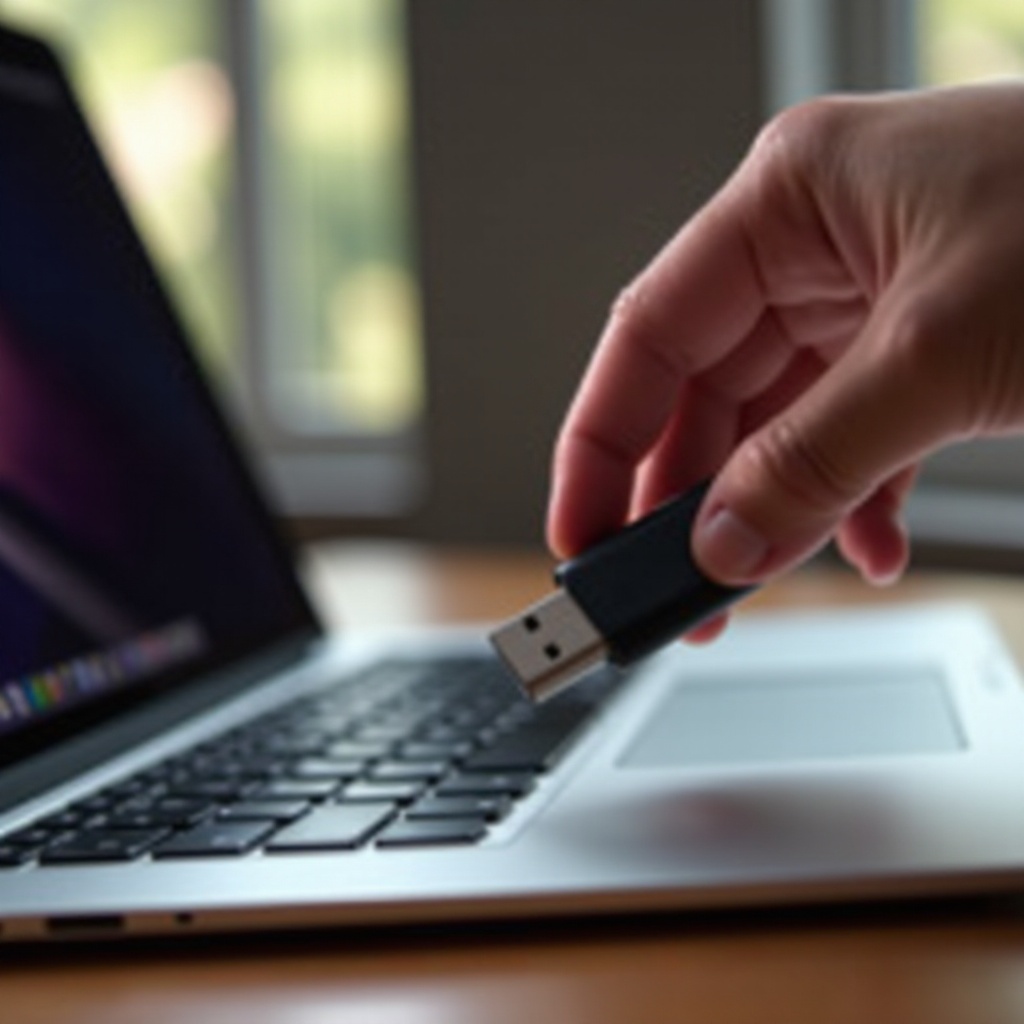 cara mengeluarkan flash drive di Mac